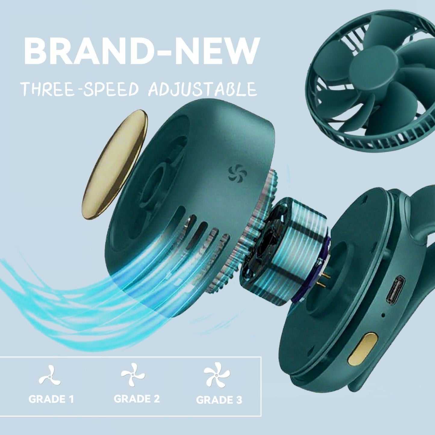 Portable Bladeless Clip Fan | مروحة محمولة بدون شفرات بمشبك