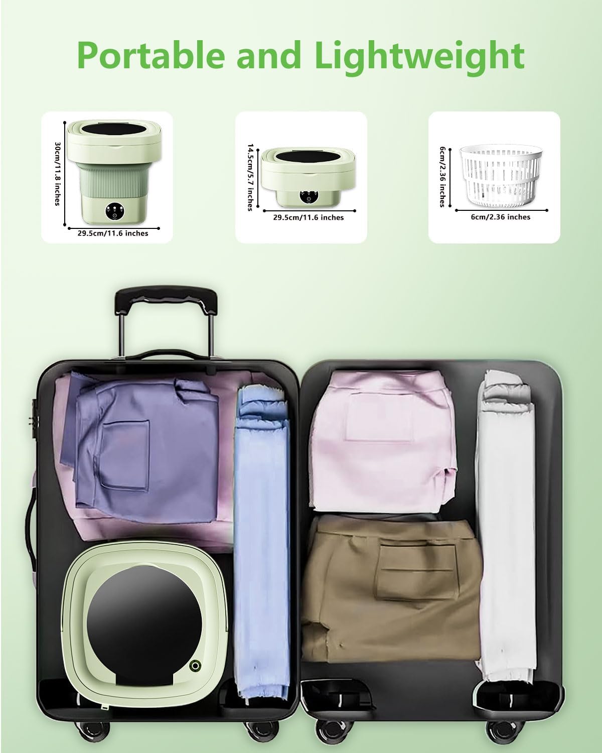 9L Foldable Mini Washing Machine | غسالة صغيرة قابلة للطي سعة 9 لتر