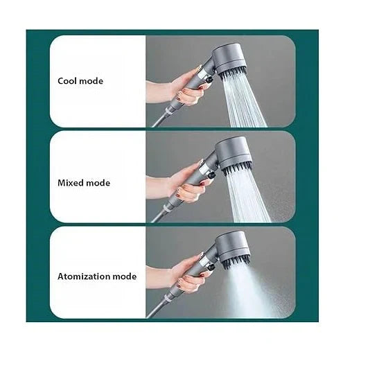 3-Mode High-Pressure Shower Head | رأس دش عالي الضغط بثلاثة أوضاع