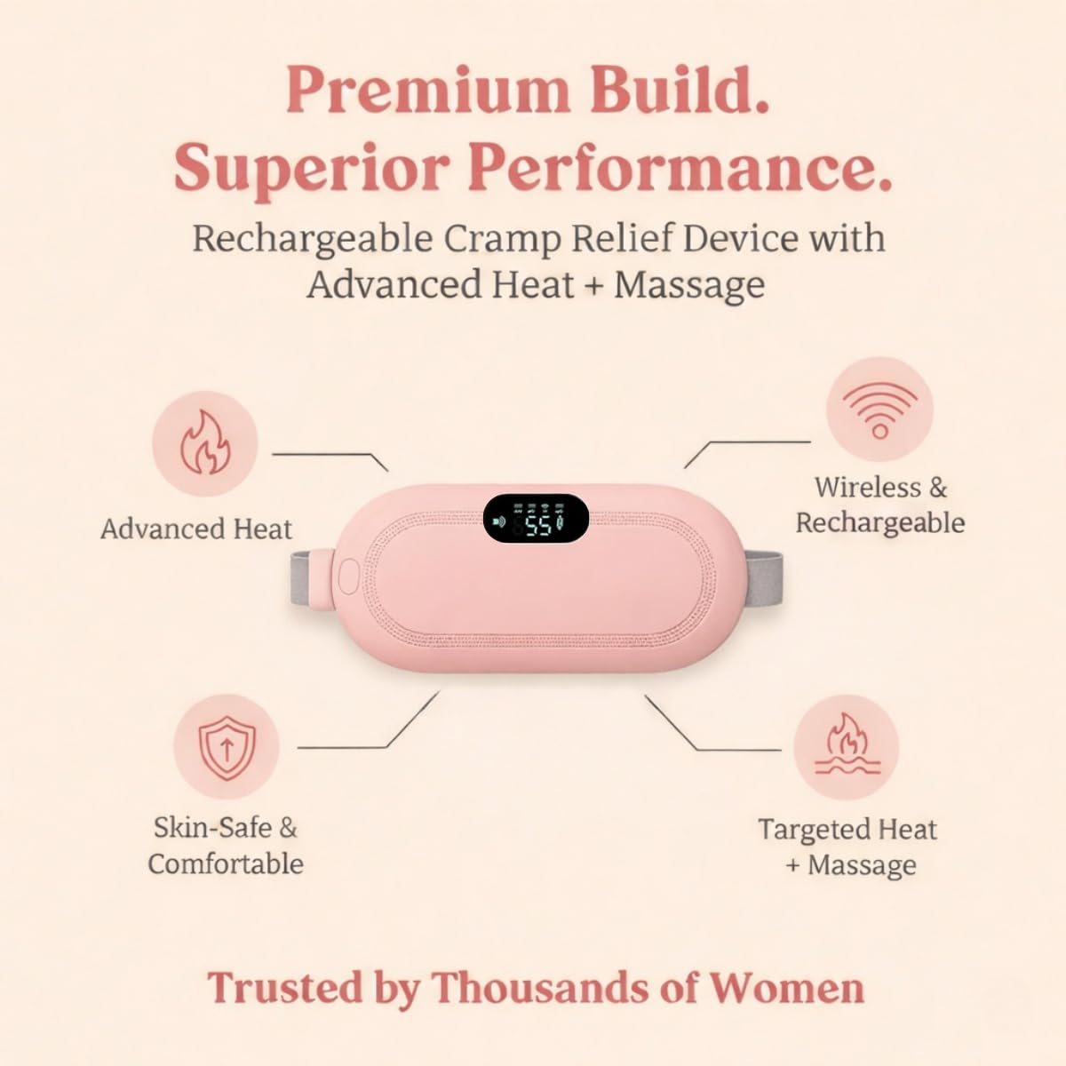 Electric Menstrual Massager Belt | جهاز تدليك كهربائي للدورة الشهرية