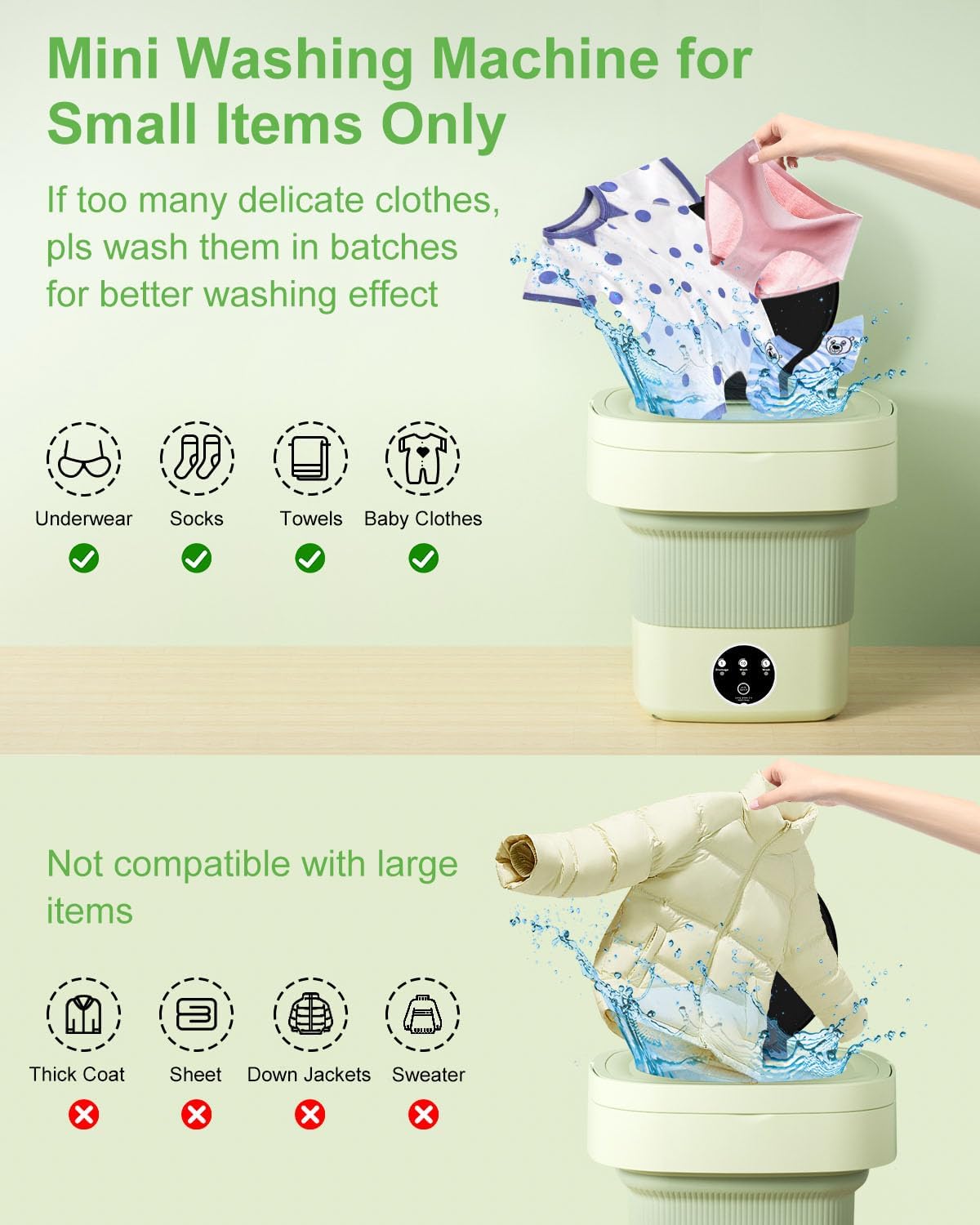 9L Foldable Mini Washing Machine | غسالة صغيرة قابلة للطي سعة 9 لتر