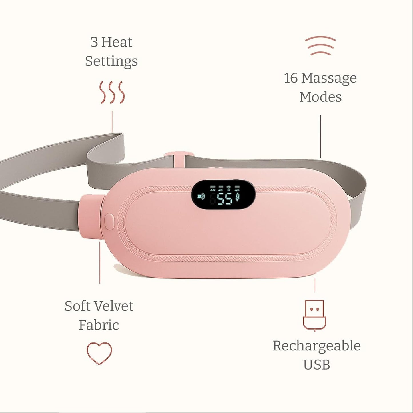Electric Menstrual Massager Belt | جهاز تدليك كهربائي للدورة الشهرية