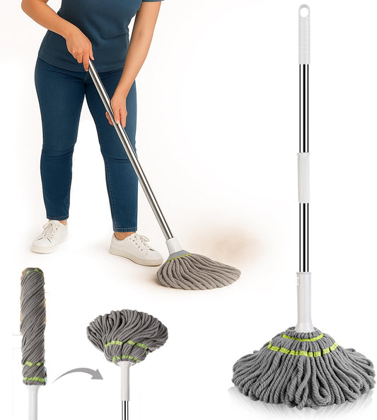 Microfiber Twist Mop with Wringer | ممسحة مايكروفايبر مع عصارة